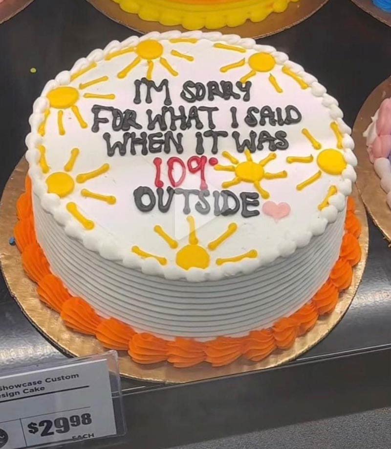 Apology cake