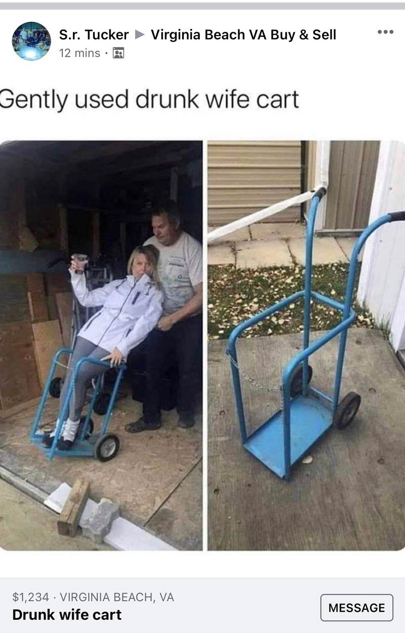 Drunk wife cart
