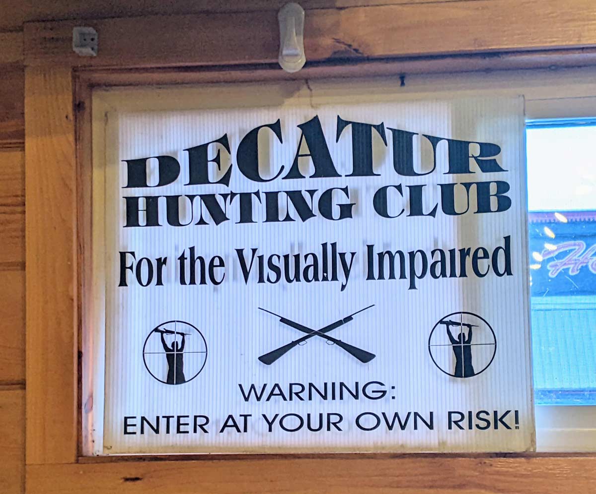 Hunting Club for the Visually Impaired found at a small town pub