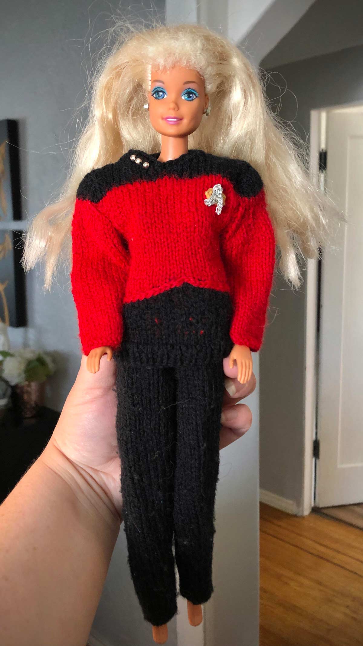My grandma was a huge Star Trek fan. She also used to make all my Barbie clothes