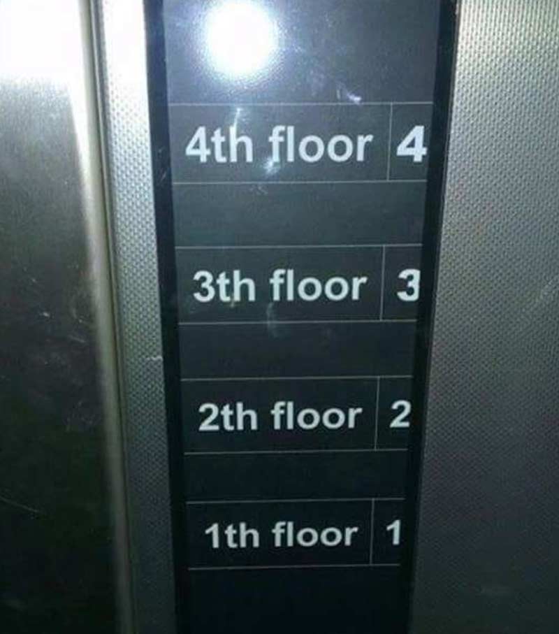 This elevator sign is wrong on so many levels