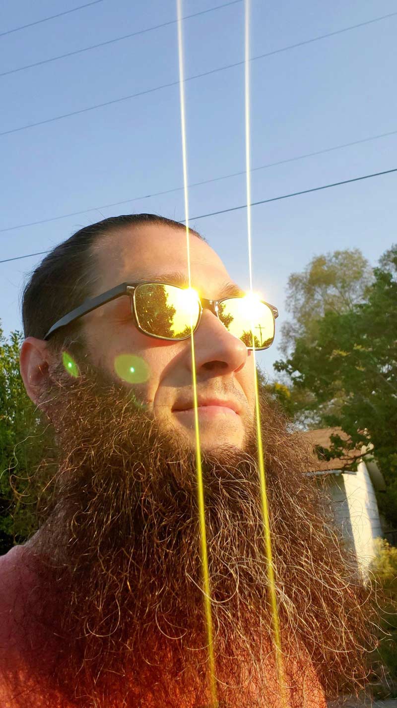 Caught some lens flare while trying to get a good beard pic
