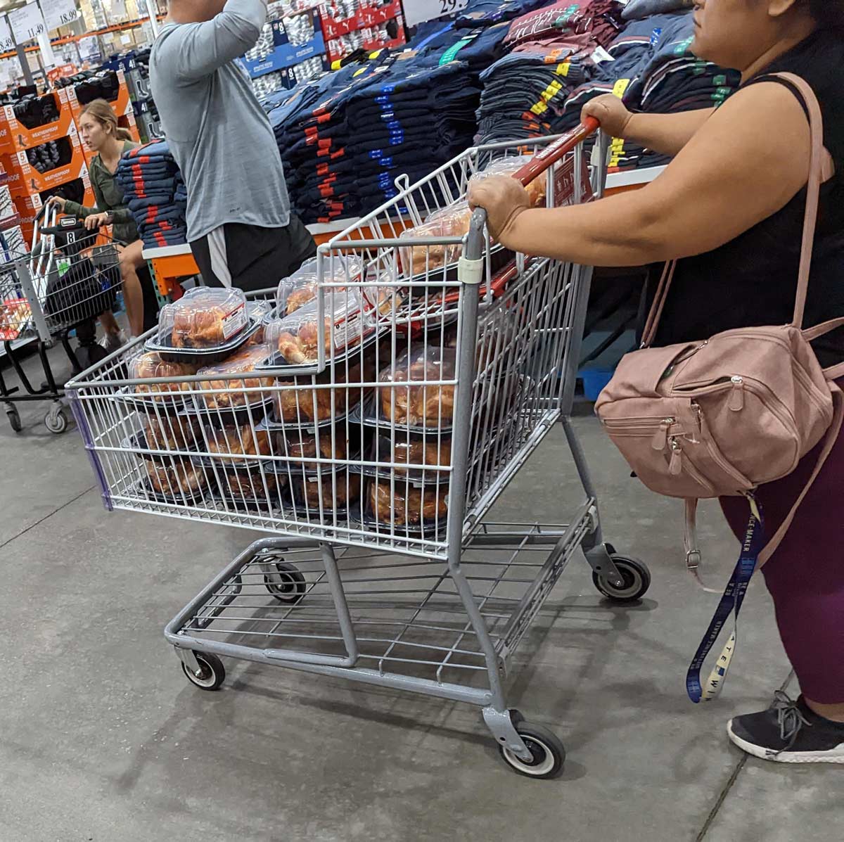 Went to Costco to grab a rotisserie chicken for the weekend, but this lady beat everyone to it