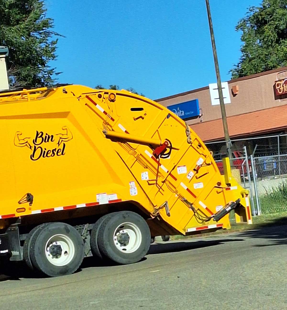 My town renamed the trash trucks this one's my favorite