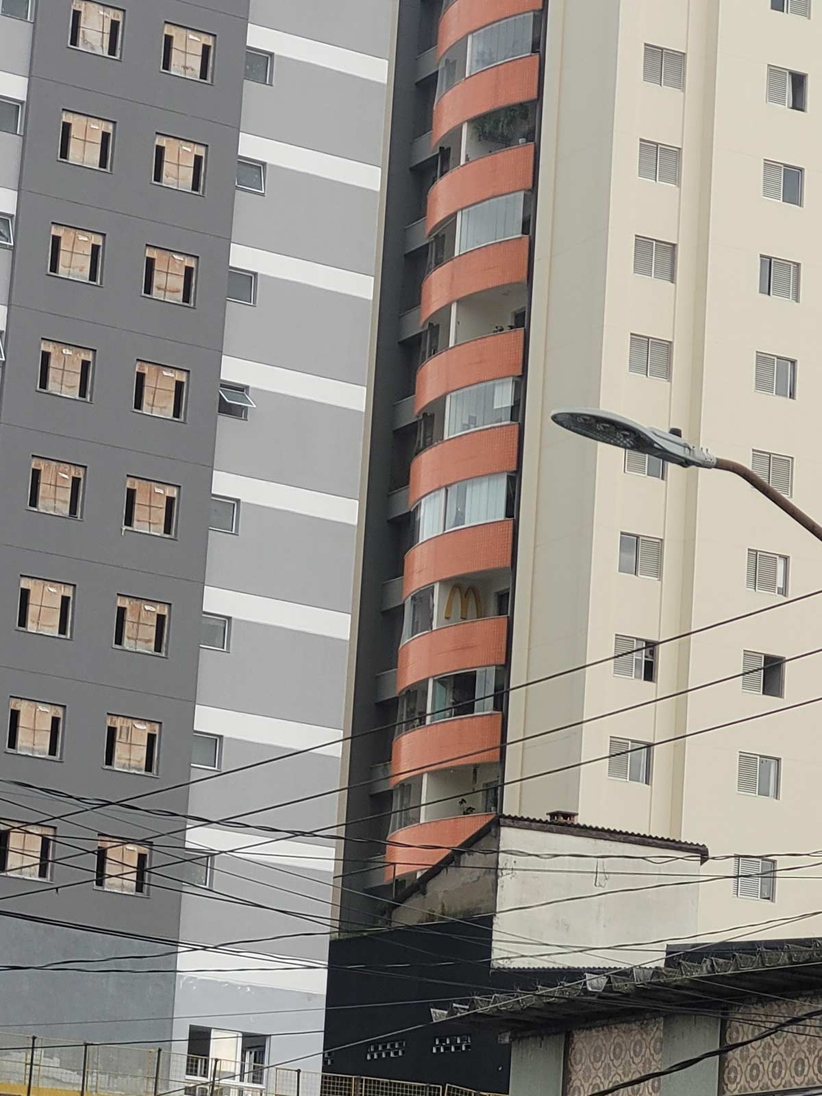 There's an apartment near my house with a McDonald's logo in their balcony. (Brazil)
