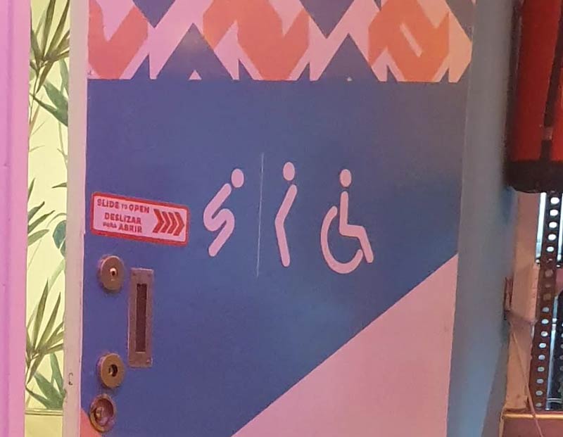 Toilet sign in Tenerife