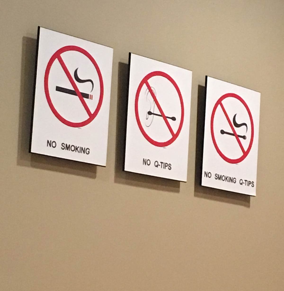 Sign found at the Throat, Nose, and Ear specialist's office