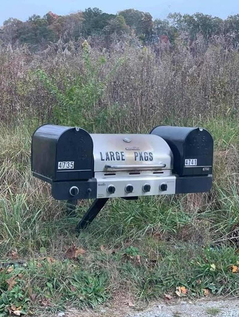 I think the Postmaster General would approve this bit of Redneck engineering