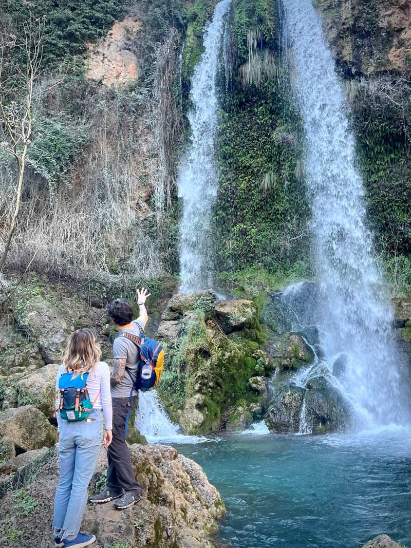 A photo of me mansplaining a waterfall to my wife