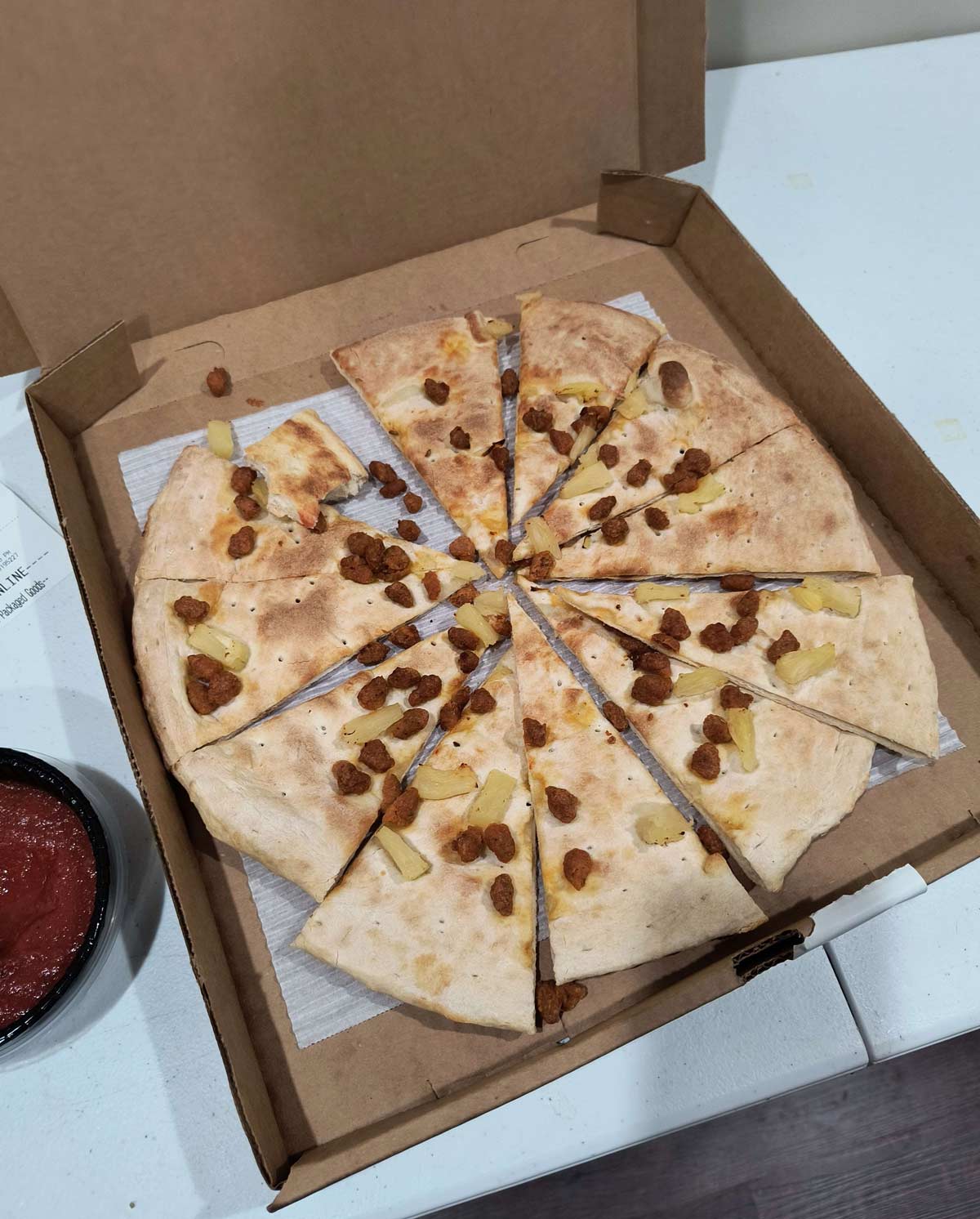 My friend recently ordered a pizza accidently with no sauce no cheese...
