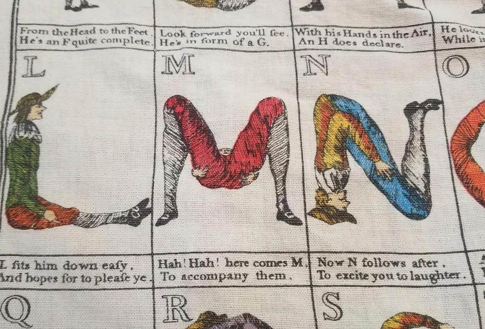 This children's alphabet from Colonial Williamsburg