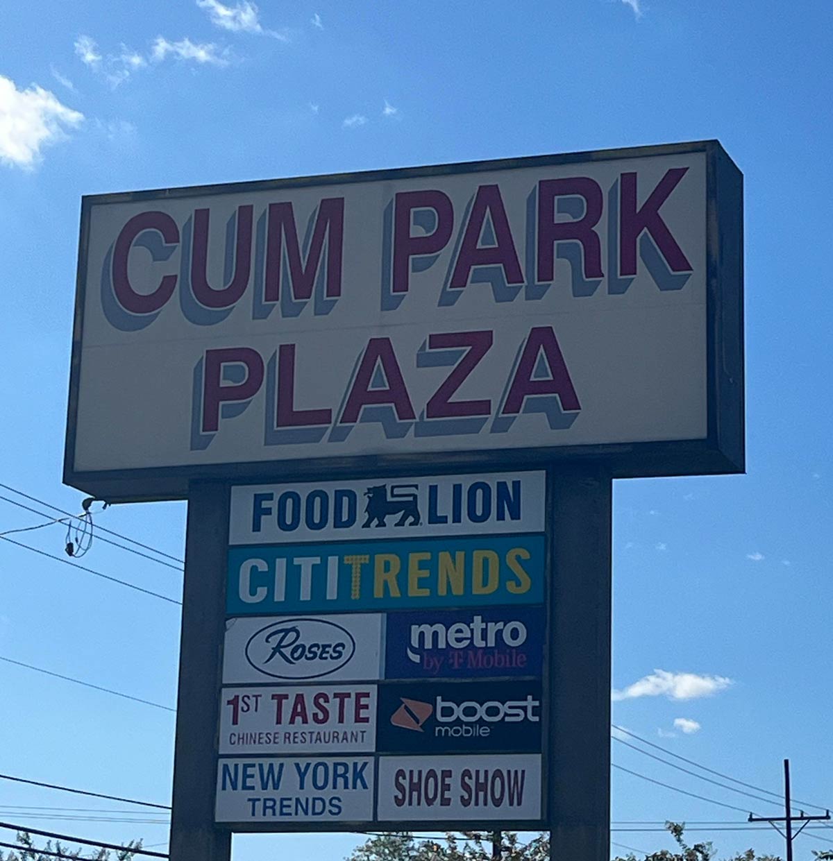 Cum Park Plaza, home of 1st Taste Chinese Restaurant