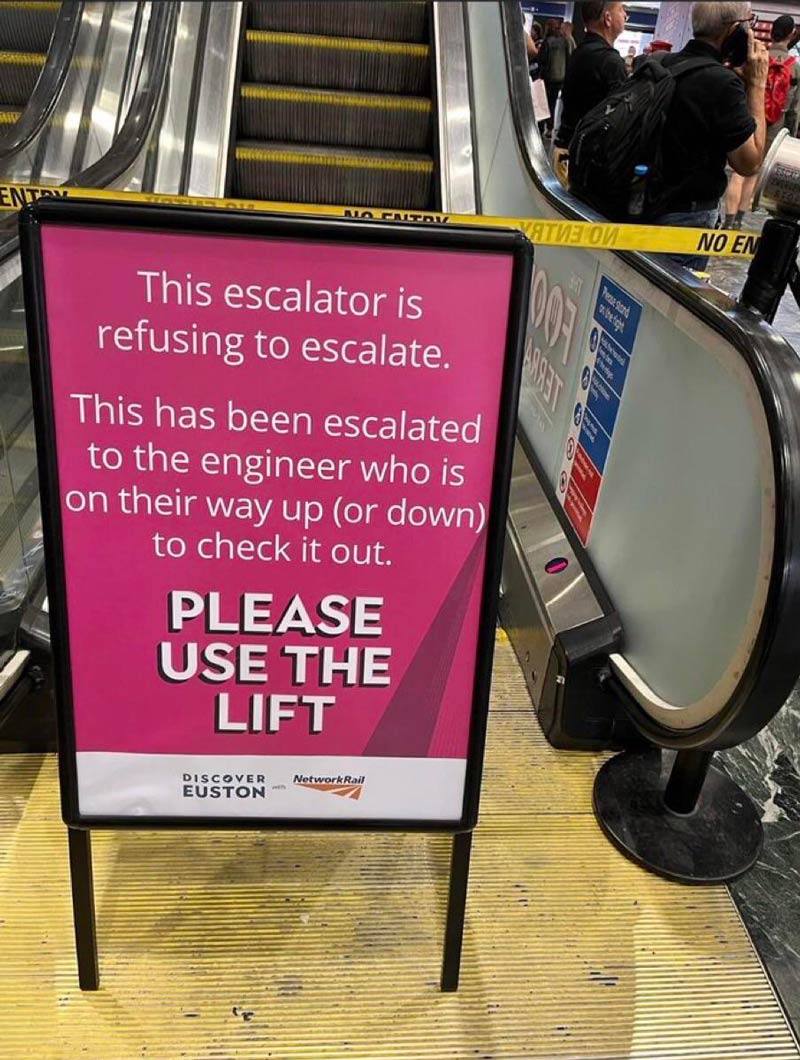 Escalator not escalating