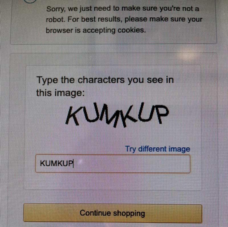 Questionable CAPTCHA on Amazon