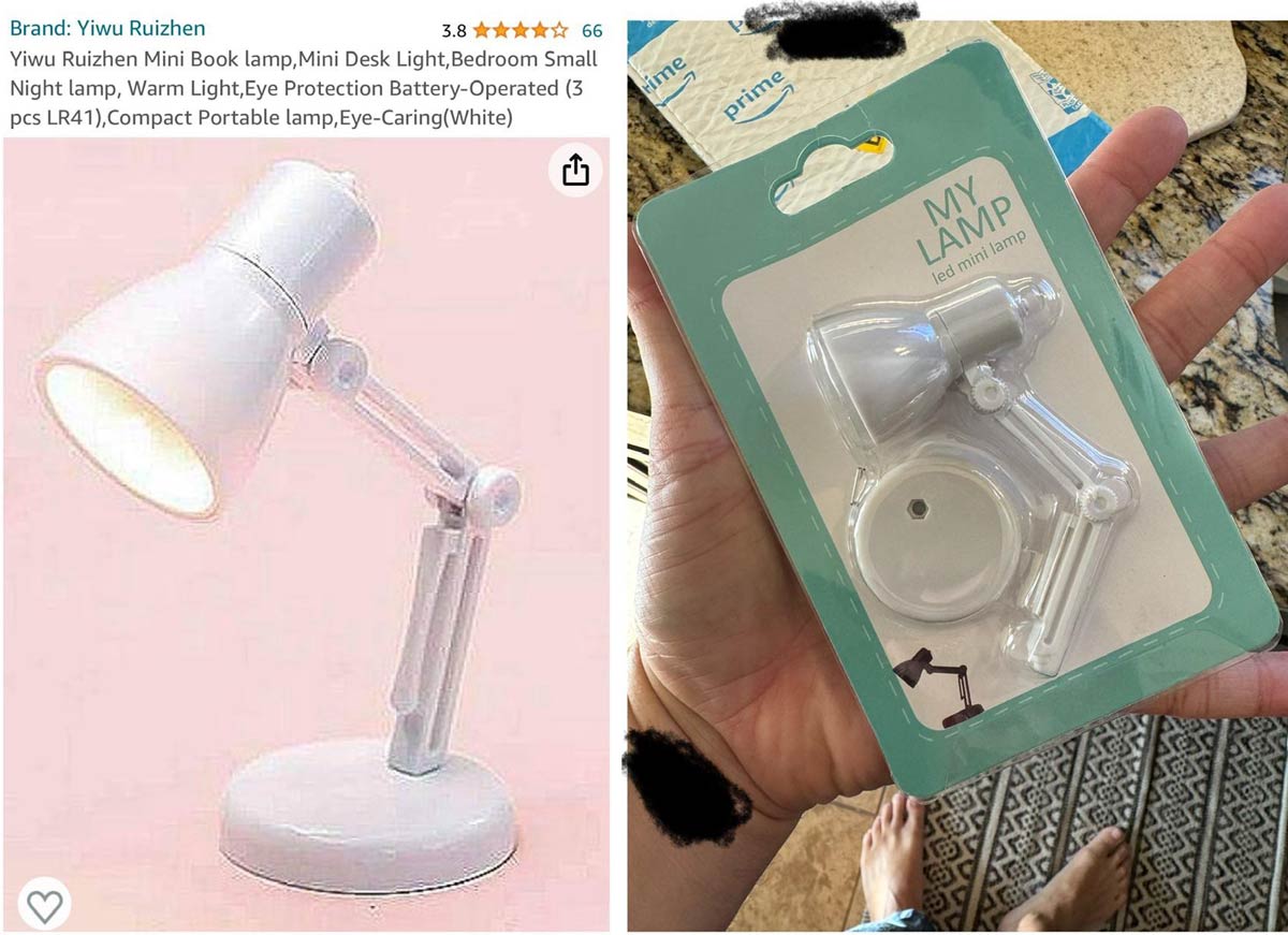 My child picked out a desk lamp on Amazon without further research