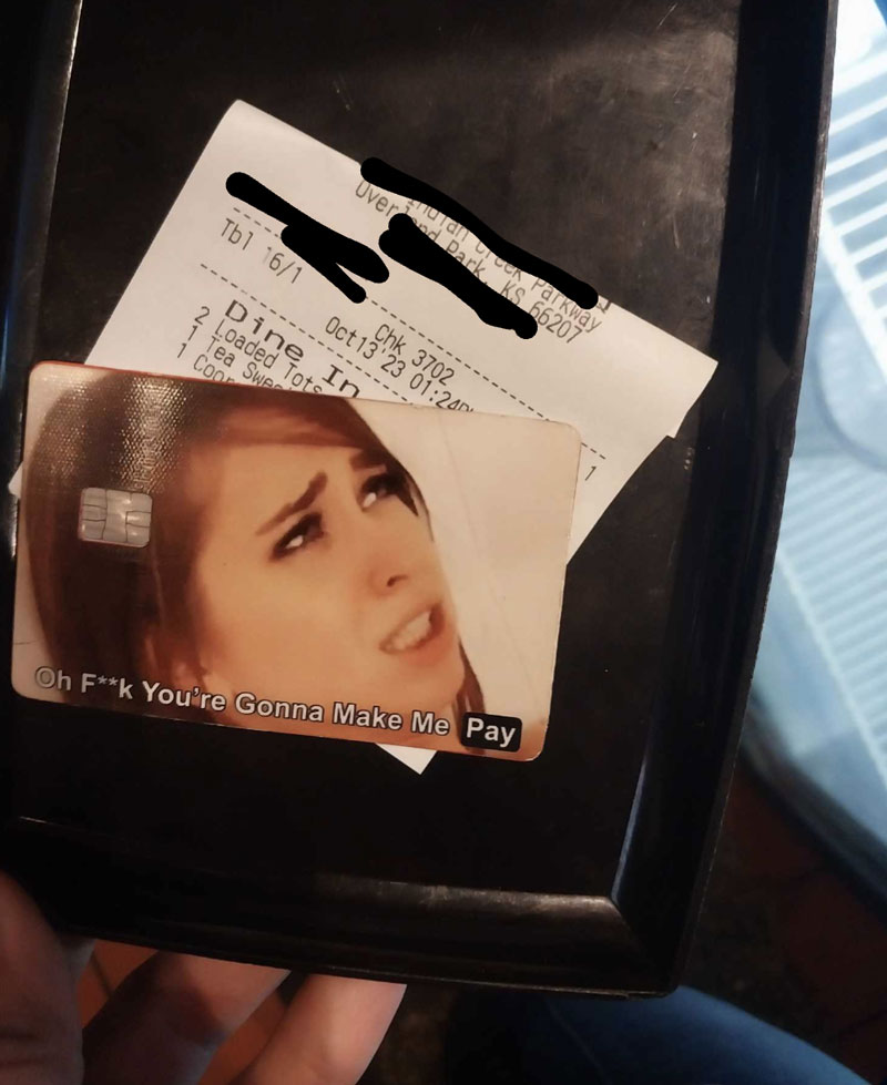 This customer's card