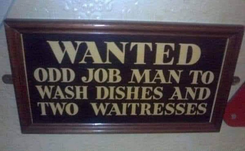 Can't the waitresses wash themselves?