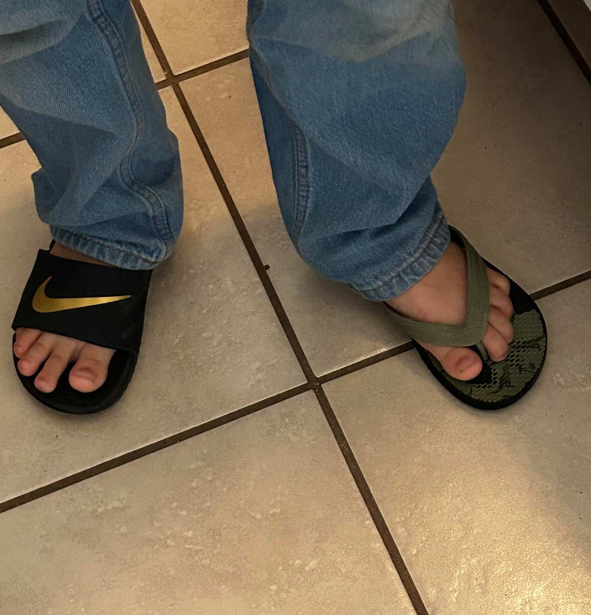 My 8-year-old is going to grandmas. I told him to dress nice and hurry up because he’s going to church with them. I didn’t see how he left the house... My mom just sent me this pic