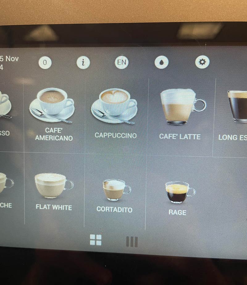 Coffee machine in my uni cafeteria offering a cup of rage