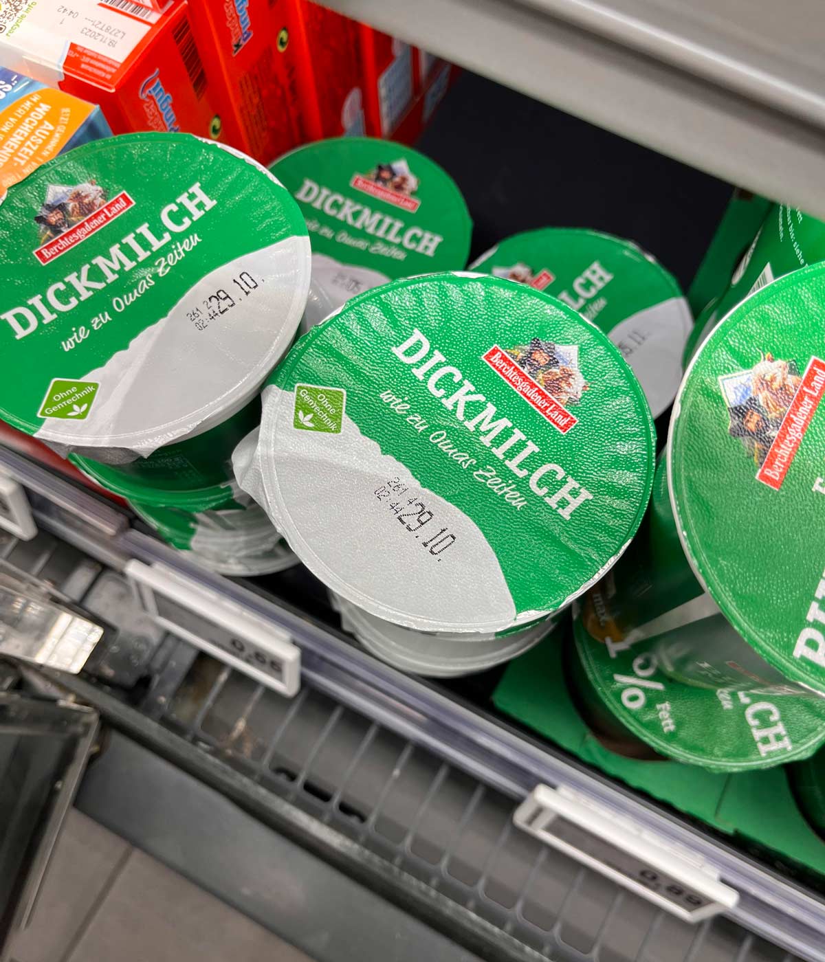 Every time I walk down the dairy aisle in Germany and see this, I laugh like I’m 12 again