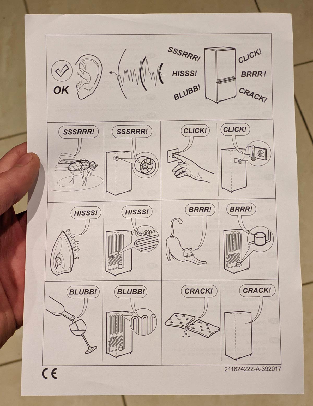 Our fridge came with a description of the noises it might make