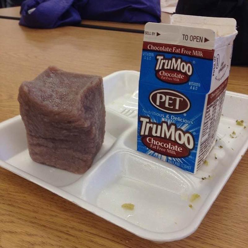 The milk I got during lunch in high school