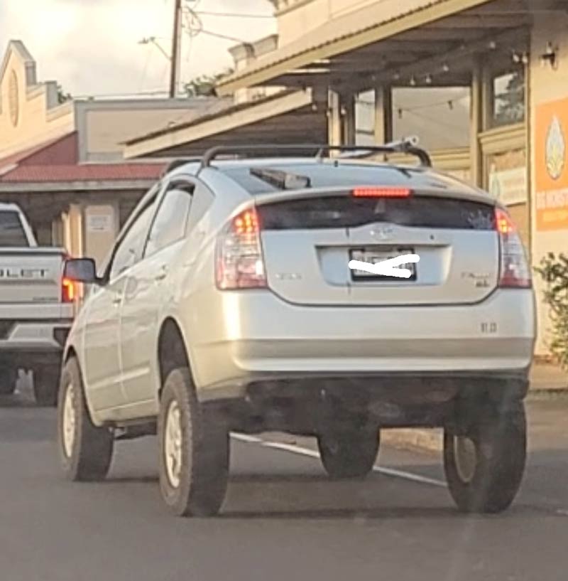 This lifted Prius I saw in Hawaii