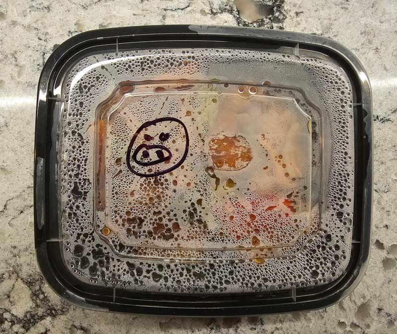 This is how a Chinese restaurant labeled my daughter's sweet and sour pork