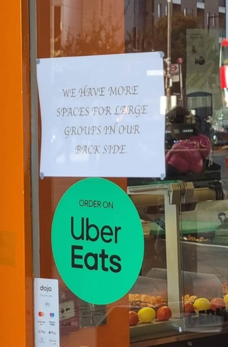 My girlfriend spotted this weird invitation in our local kebab shop window