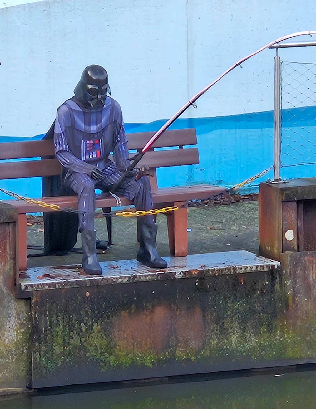 My local zoo has a statue of Darth Vader fishing