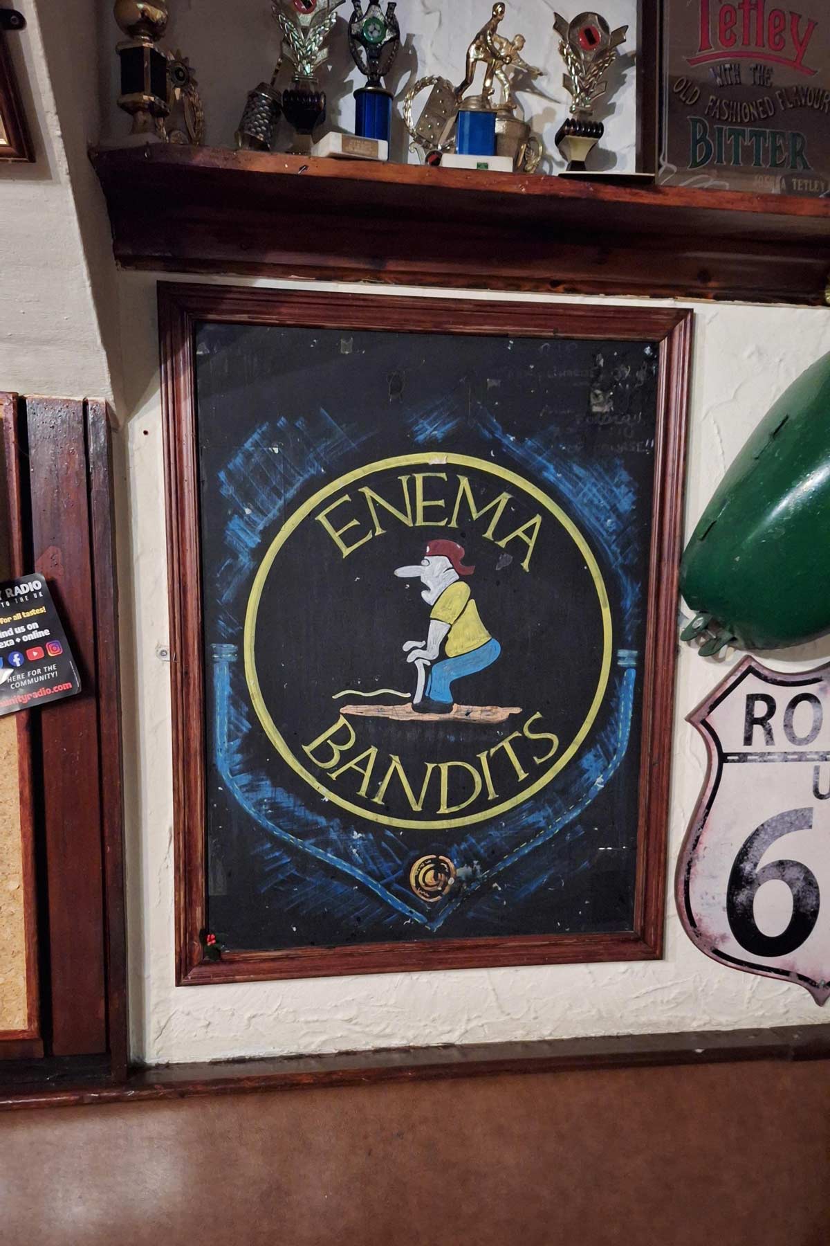 There's a bike club in my home town. Here's their logo in their 'chosen' pub