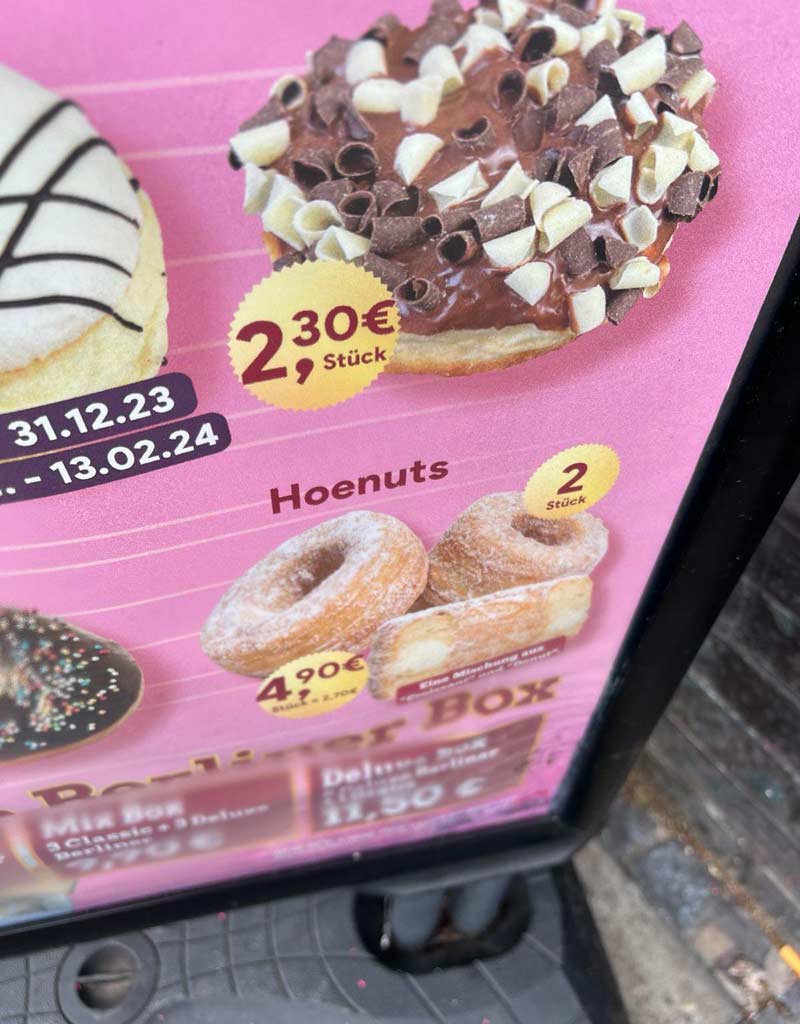 A bakery in Vluyn, Germany, named "Hoenen" created their own doughnuts...