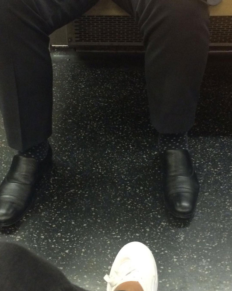 Invisible man on the subway
