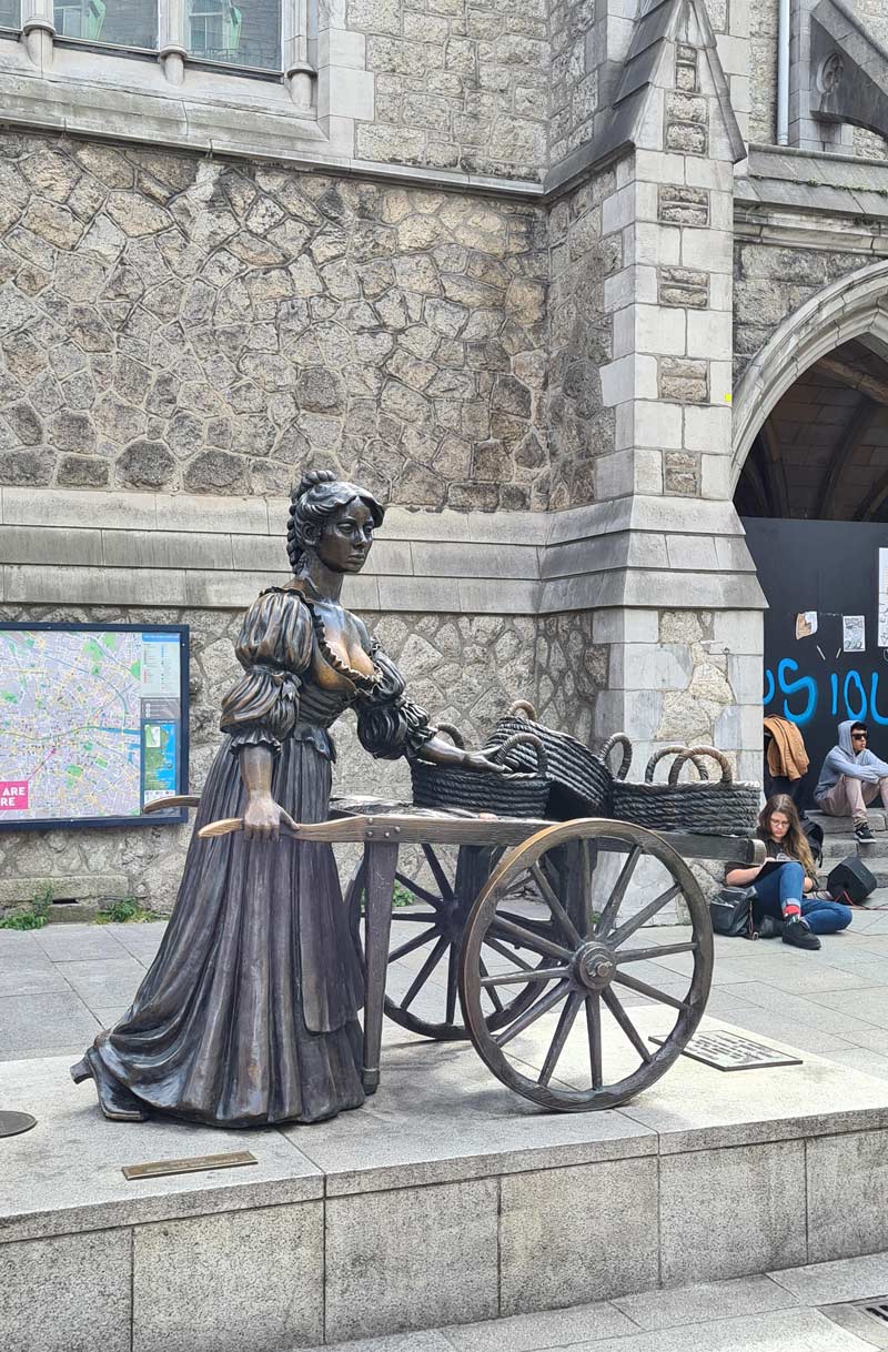 Wonder what part of the Molly Malone statue people touch most?