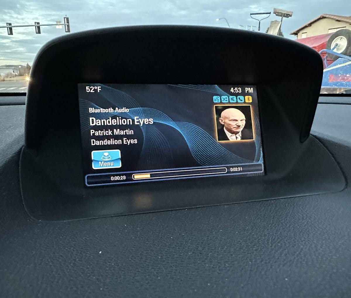 My car uses a picture of Patrick Stewart for any singer with the name Patrick