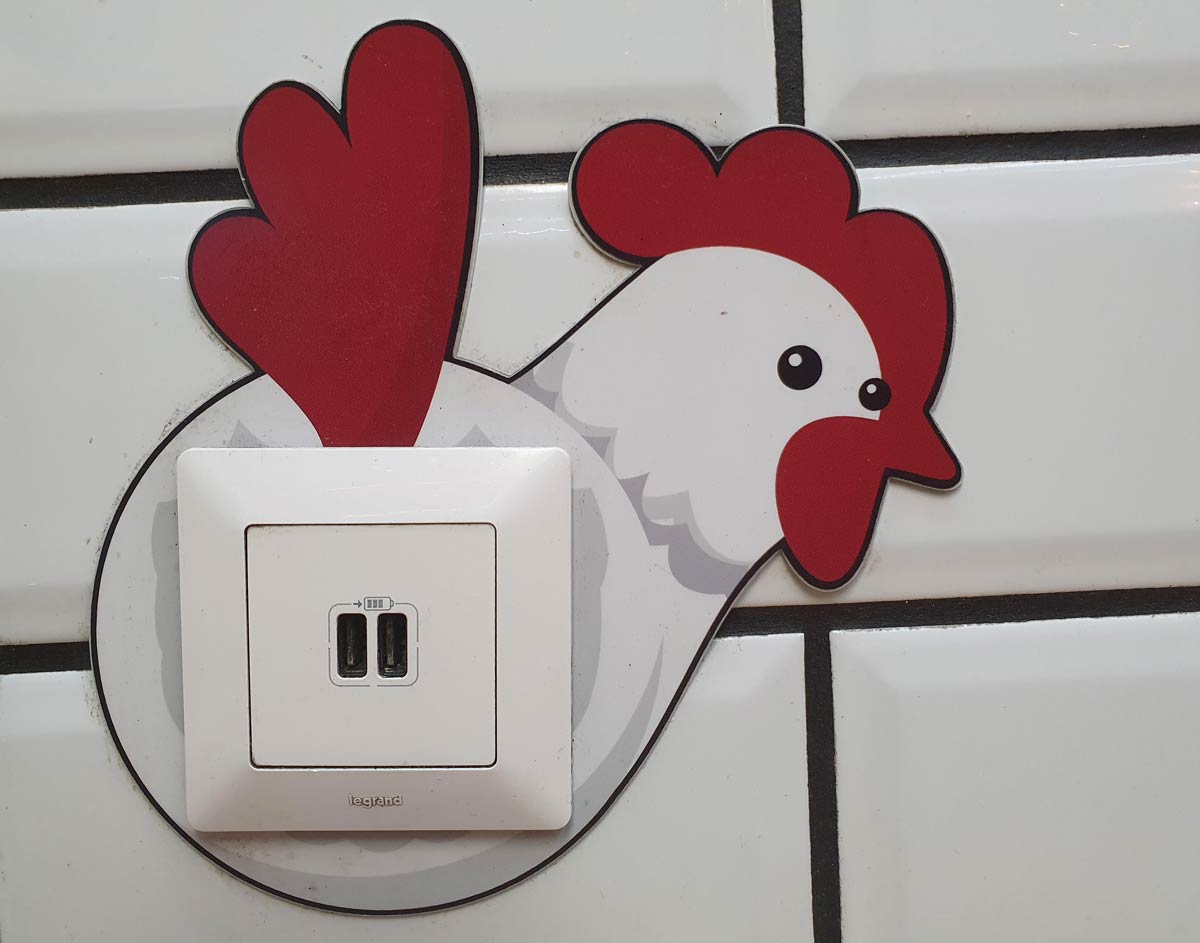 Found this charger in a chicken restaurant