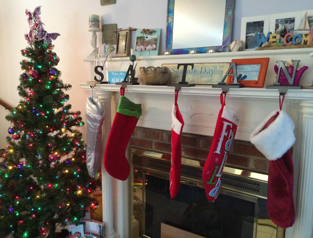 My favorite holiday tradition is rearranging my mom’s stocking hangers while she’s not looking...
