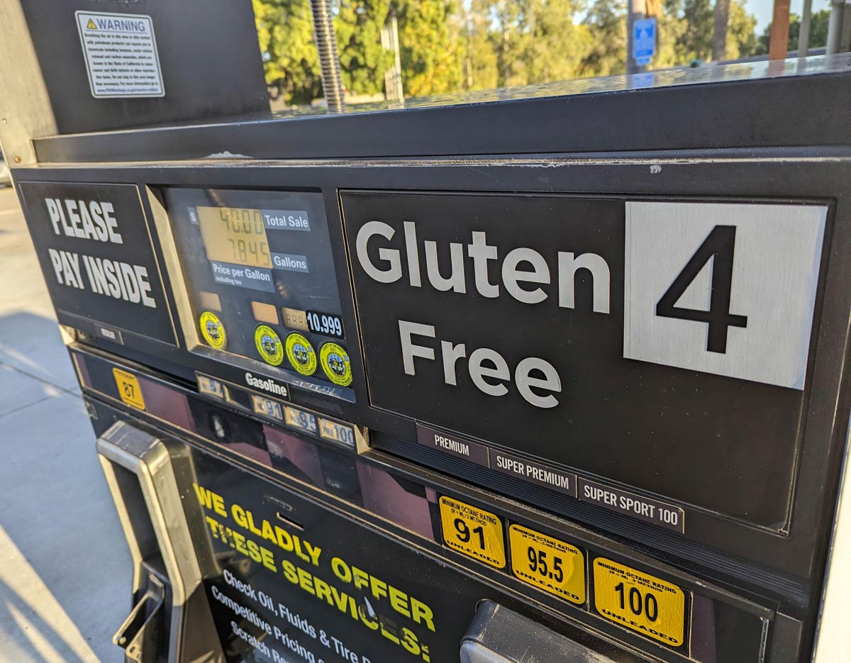 This gas station sells gluten free gasoline
