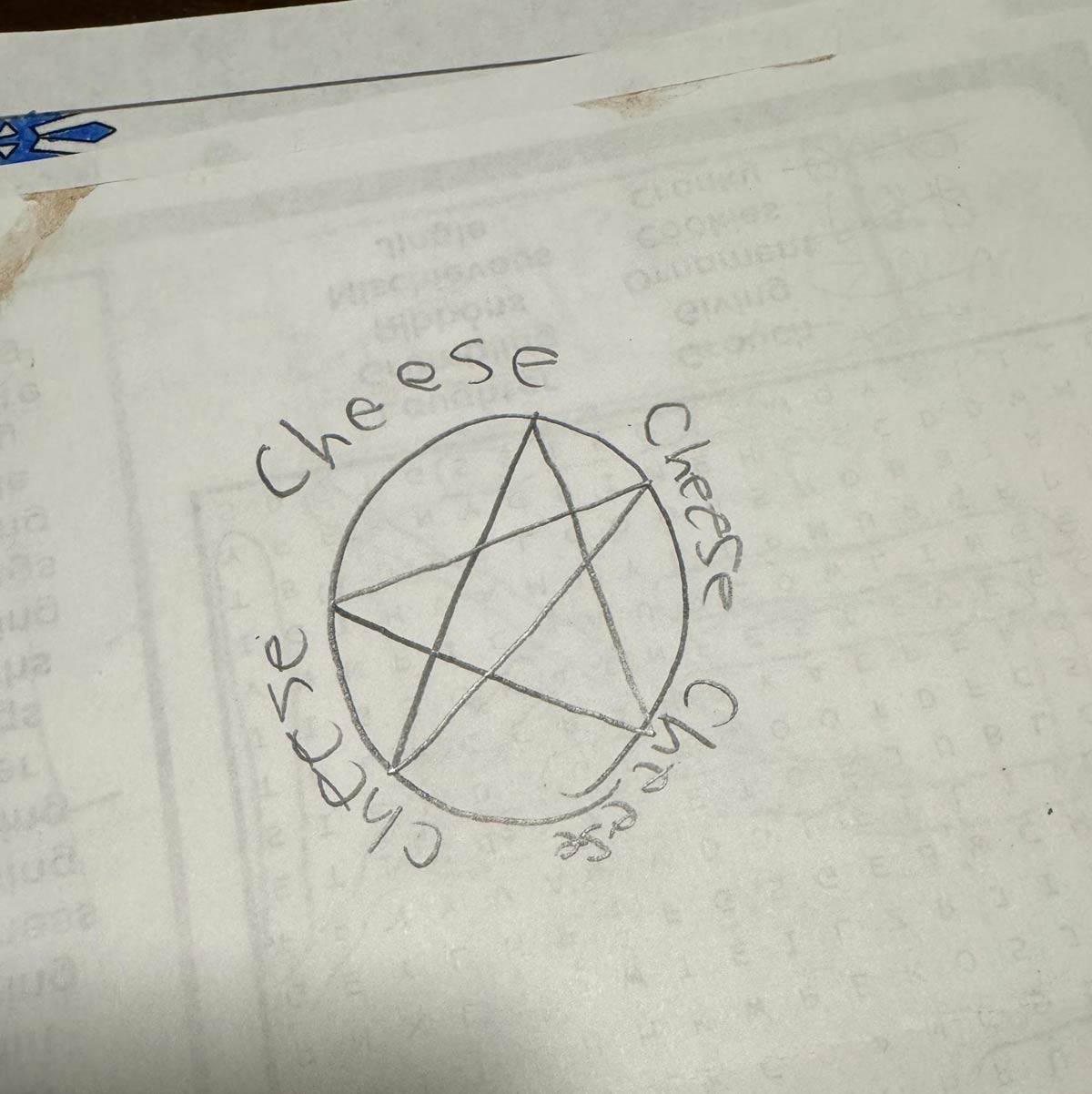I found this on the back of my son's homework