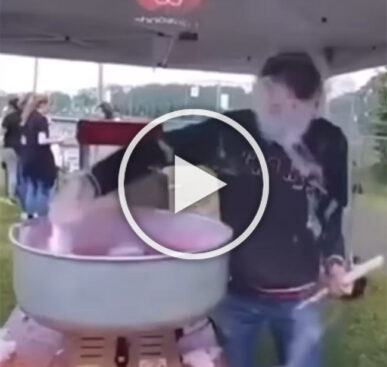 First time operating a cotton candy machine