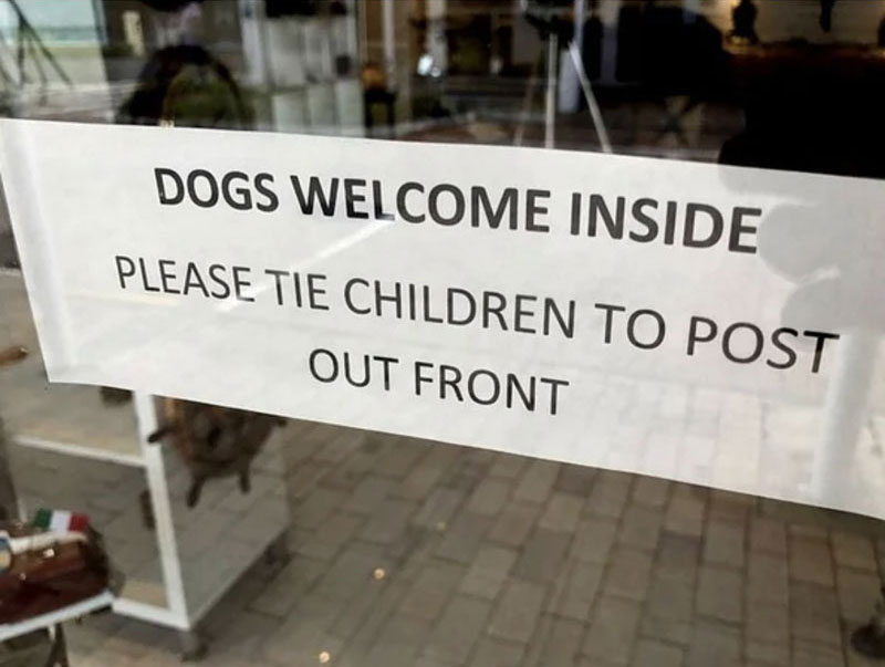 Dogs Welcome..