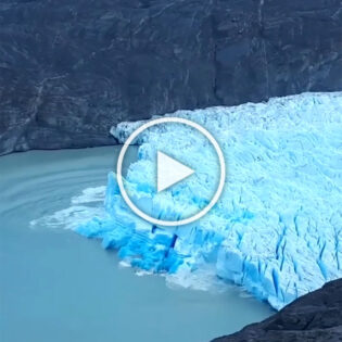Iceberg flipping over