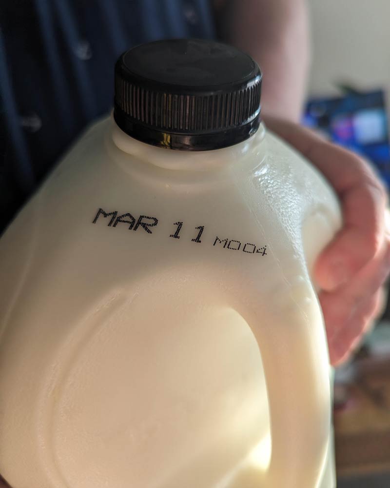 The randomized code on our milk said MOO