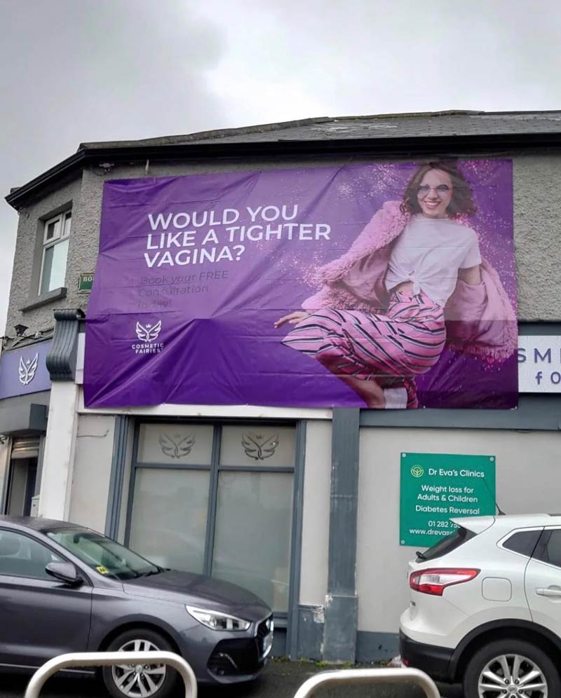 Subtle advertising in Dublin, Ireland