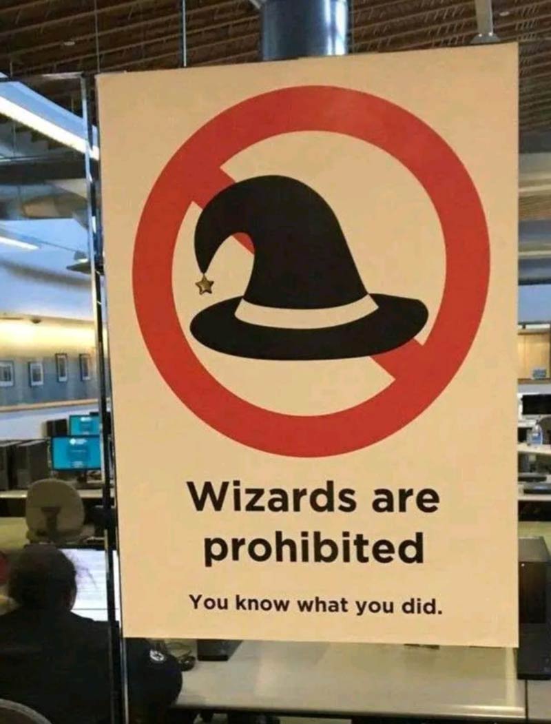 Wizards are prohibited