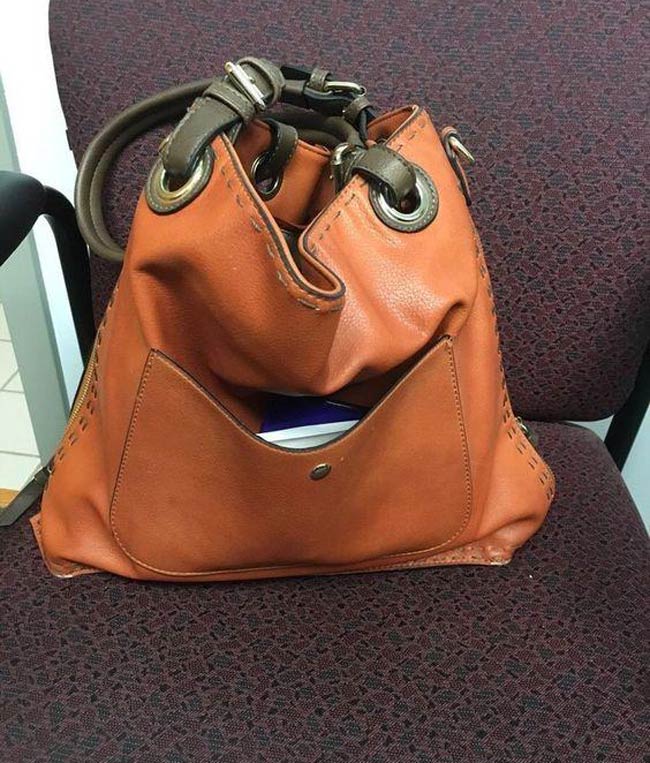 My bag looks like it's laughing at me