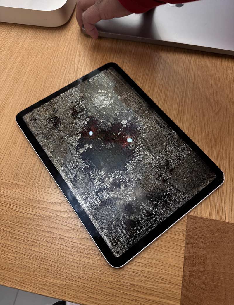 My mom accidentally baked her iPad in the oven