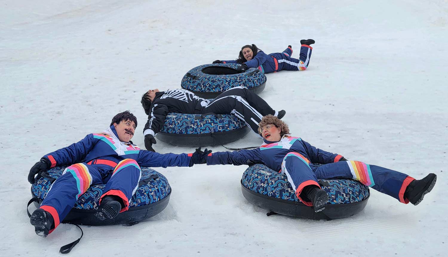 I took my photoshopped family tubing (yes, every person is me)