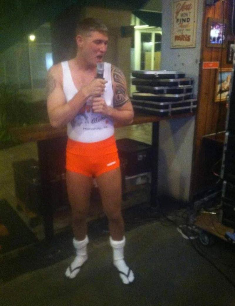 One time I got drunk in a hooters and the staff gave me an outfit