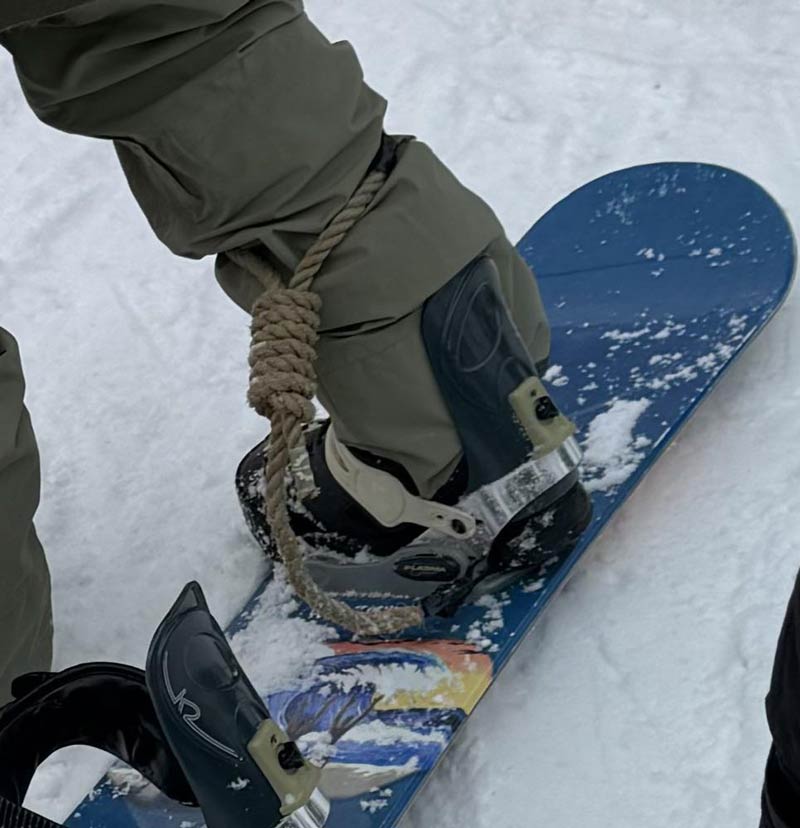 This snowboard leash I saw today